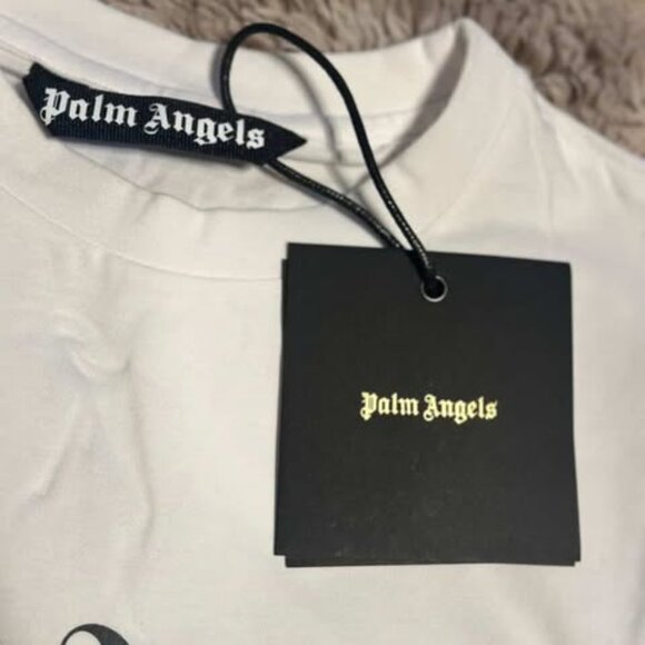 Palm Angels Paris Spray Logo Tee – White - Picture 2 of 3